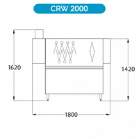 Korbdurchlaufspülmaschine CRW2000 – Basisausführung