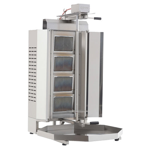 Dönergrill mit 4 Brennern mit Obermotor UMDO04_MU