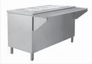 Warmhaltetisch mit Schiebetüren, eckigem Glasaufsatz für GN1/1 x 5 Behälter