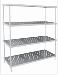 CRYSTAL demontierbares Stapelregal aus Edelstahl– 4 Etagen