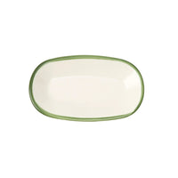 Riva Teller oval flach Grün 150 x 90 mm