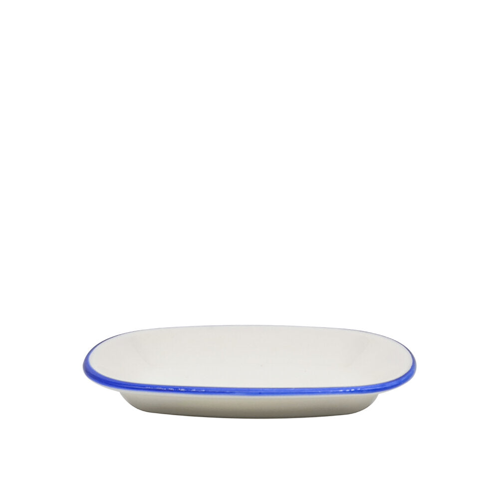 Riva Teller oval flach Blau 150 x 90 mm