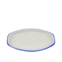 Riva Teller oval flach Blau 180 mm