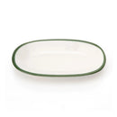 Riva Teller oval flach Grün 190 x 110 mm