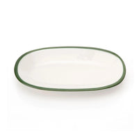 Riva Teller oval flach Grün 190 x 110 mm