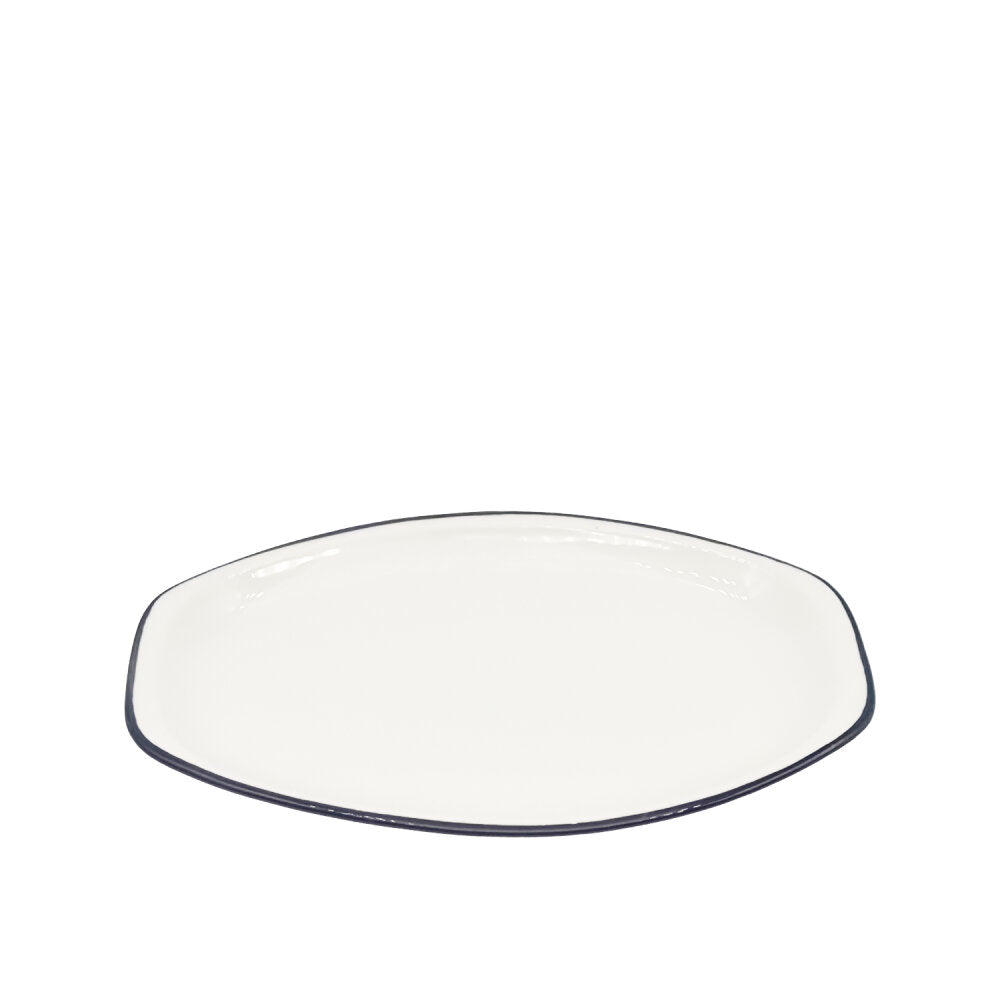 Riva Teller oval flach Schwarz 260 mm