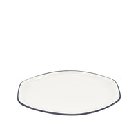 Riva Teller oval flach Schwarz 260 mm