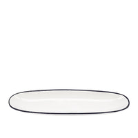Riva Teller oval flach Schwarz 320 x 95 mm