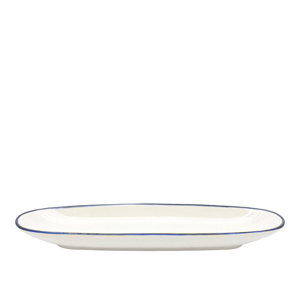 Riva Teller oval flach Blau 320 x 95 mm