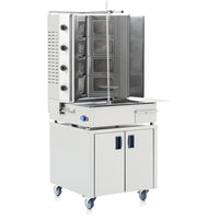 V-Dönergrill mit 10 Brennern mit Untermotor UMDO10_MA
